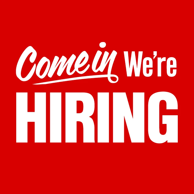 Come in we&rsquo;re hiring